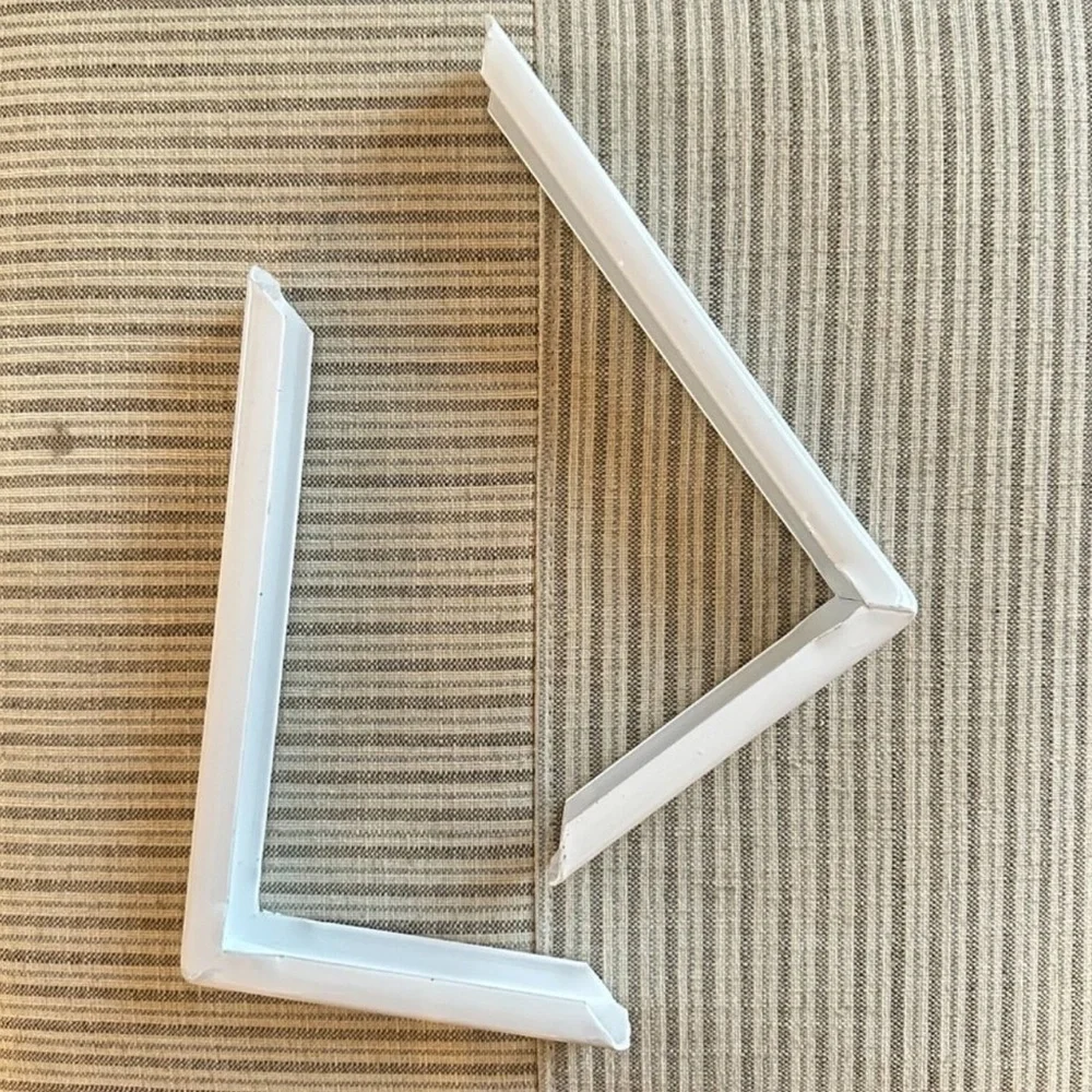 2ct White Designer Steel Shelf Brackets